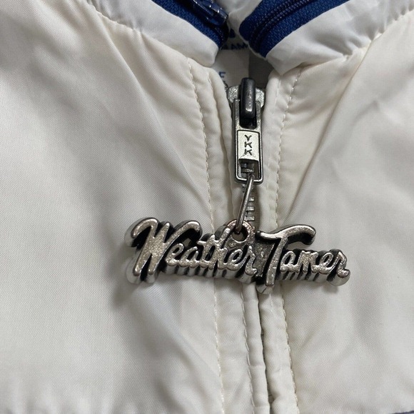 Weather Tamer Jacket Mens Size Large Windbreaker‎ White Style A9305 Vtg Lined - Picture 2 of 16